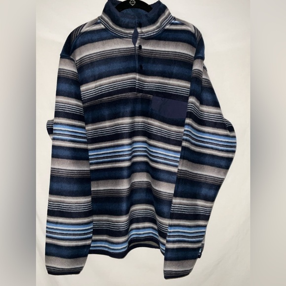 Southern Grit Tundra Fleece Navy‎ Stripe Pullover XL - Picture 5 of 9
